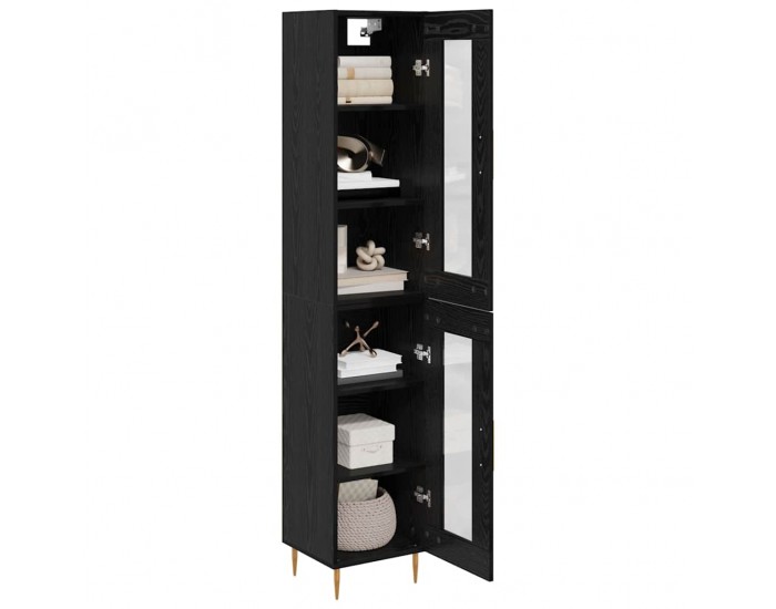 Sonata H Висок шкаф Черния дъб 34,5 x 34 x 180 см Инженерно дърво
