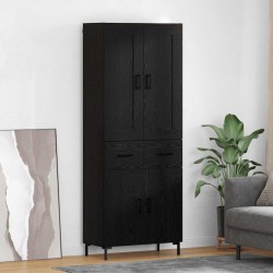 Sonata H Висок шкаф Черния дъб 69,5 x 34 x 180 см Инженерно дърво - Corpuri, vitrine, biblioteci modulare