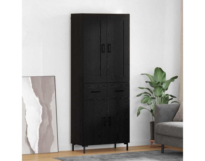Sonata H Висок шкаф Черния дъб 69,5 x 34 x 180 см Инженерно дърво