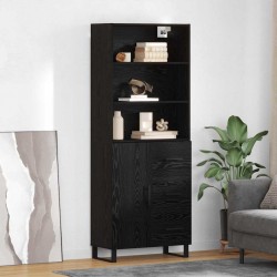 Sonata H Висок шкаф Монтиране на стена 2 pcs Черния дъб Инженерно дърво - Corpuri, vitrine, biblioteci modulare