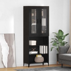 Sonata H Висок шкаф Черния дъб 69,5 x 34 x 180 см Инженерно дърво - Corpuri, vitrine, biblioteci modulare