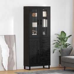 Sonata H Висок шкаф 2 pcs Черния дъб Инженерна дървесина и стъкло - Living