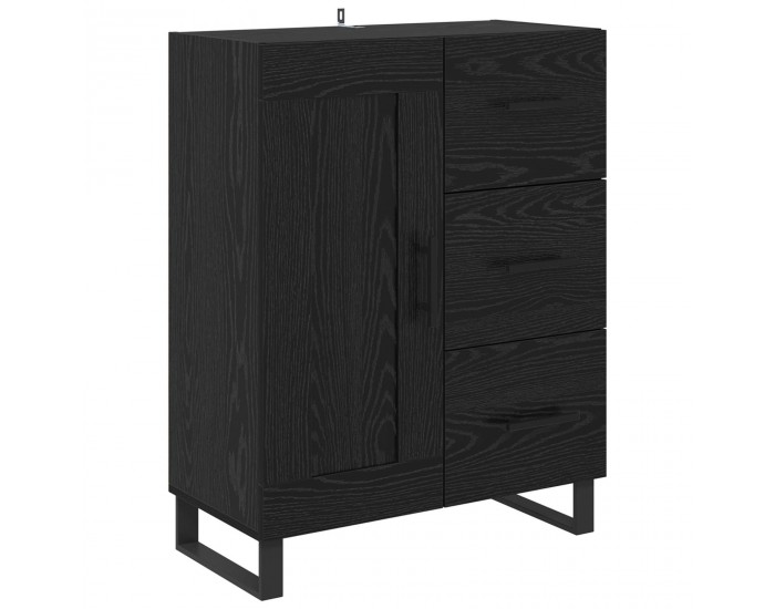 Sonata H Висок шкаф 2 pcs Черния дъб Инженерна дървесина и стъкло