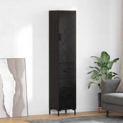 Sonata H Висок шкаф Монтиране на стена 2 pcs Черния дъб Инженерно дърво - Living