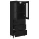 Sonata Bufet Stejar Negru 69,5 x 34 x 180 cm Lemn prelucrat