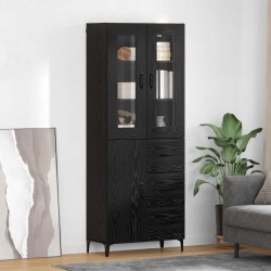 Sonata H Висок шкаф Черния дъб 69,5 x 34 x 180 см Инженерно дърво - Corpuri, vitrine, biblioteci modulare
