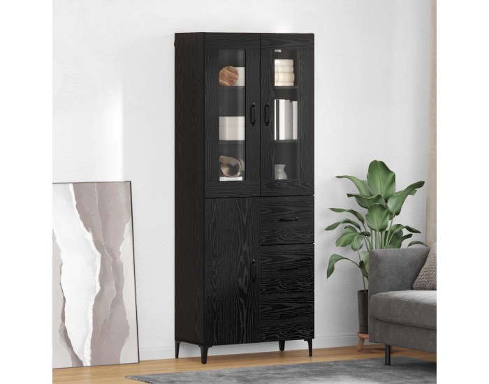 Sonata H Висок шкаф Черния дъб 69,5 x 34 x 180 см Инженерно дърво