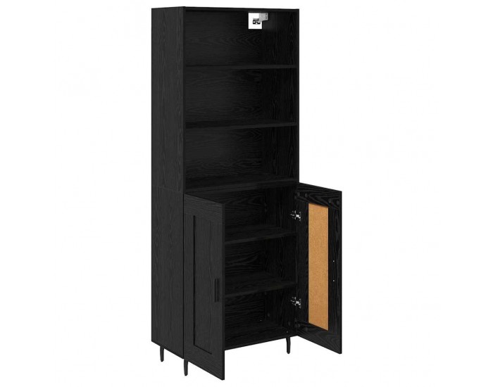 Sonata H Висок шкаф 2 pcs Черния дъб Инженерна дървесина и стъкло