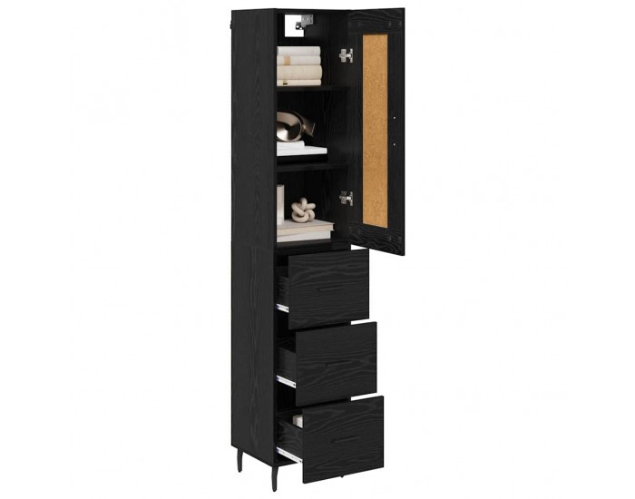 Sonata H Висок шкаф Черния дъб 34,5 x 34 x 180 см Инженерно дърво