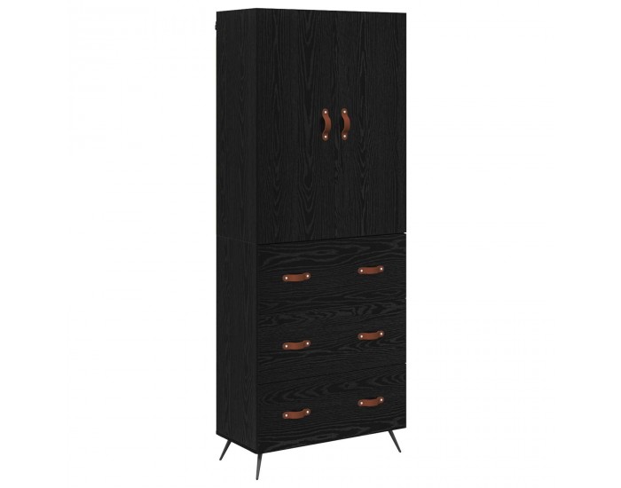 Sonata H Висок шкаф Черния дъб 69,5 x 34 x 180 см Инженерно дърво