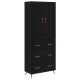 Sonata H Висок шкаф Черния дъб 69,5 x 34 x 180 см Инженерно дърво