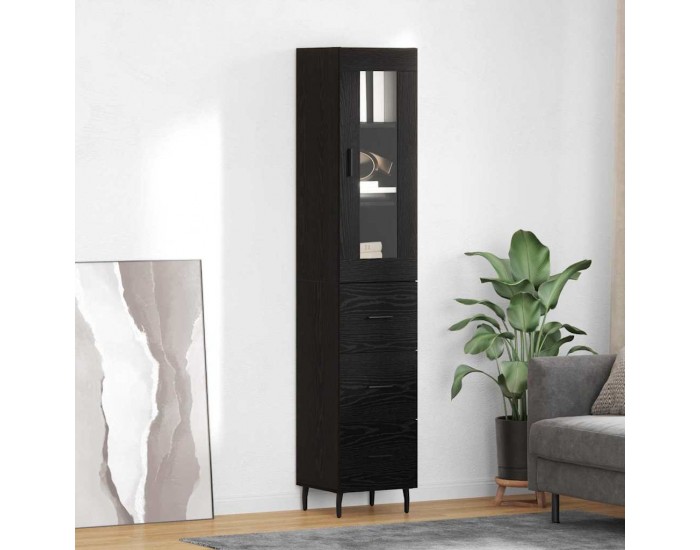 Sonata H Висок шкаф Черния дъб 34,5 x 34 x 180 см Инженерно дърво
