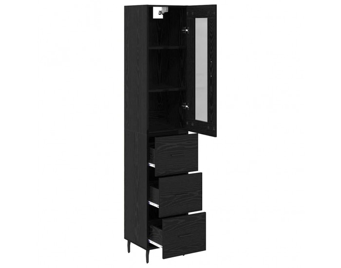 Sonata H Висок шкаф Черния дъб 34,5 x 34 x 180 см Инженерно дърво