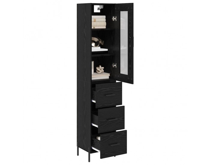 Sonata H Висок шкаф Черния дъб 34,5 x 34 x 180 см Инженерно дърво