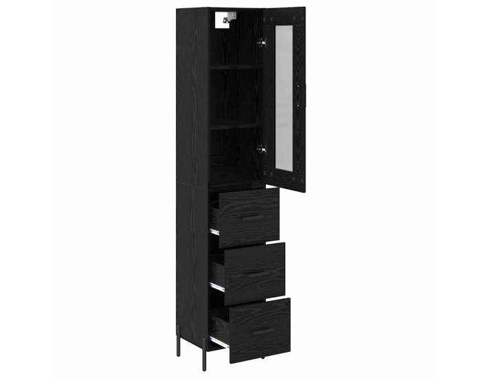 Sonata H Висок шкаф Черния дъб 34,5 x 34 x 180 см Инженерно дърво