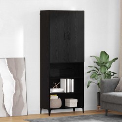 Sonata H Висок шкаф Черния дъб 69,5 x 34 x 180 см Инженерно дърво - Corpuri, vitrine, biblioteci modulare