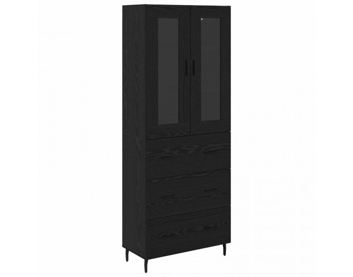 Sonata H Висок шкаф Черния дъб 69,5 x 34 x 180 см Инженерно дърво