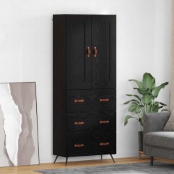 Sonata H Висок шкаф Черния дъб 69,5 x 34 x 180 см Инженерно дърво - Corpuri, vitrine, biblioteci modulare