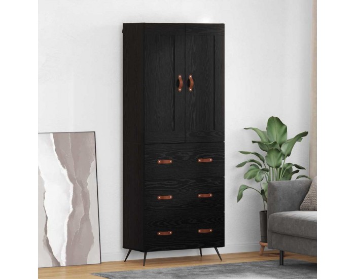 Sonata H Висок шкаф Черния дъб 69,5 x 34 x 180 см Инженерно дърво