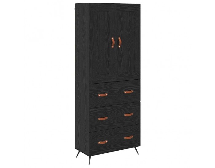Sonata H Висок шкаф Черния дъб 69,5 x 34 x 180 см Инженерно дърво