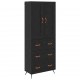 Sonata H Висок шкаф Черния дъб 69,5 x 34 x 180 см Инженерно дърво