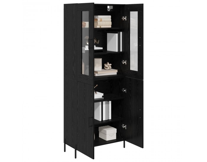 Sonata H Висок шкаф Черния дъб 69,5 x 34 x 180 см Инженерно дърво