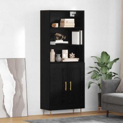 Sonata H Висок шкаф Монтиране на стена 2 pcs Черния дъб Инженерно дърво - Corpuri, vitrine, biblioteci modulare