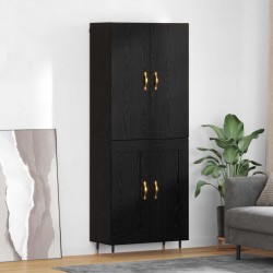 Sonata H Висок шкаф Черния дъб 69,5 x 34 x 180 см Инженерно дърво - Corpuri, vitrine, biblioteci modulare