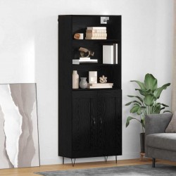 Sonata H Висок шкаф Монтиране на стена 2 pcs Черния дъб Инженерно дърво - Corpuri, vitrine, biblioteci modulare