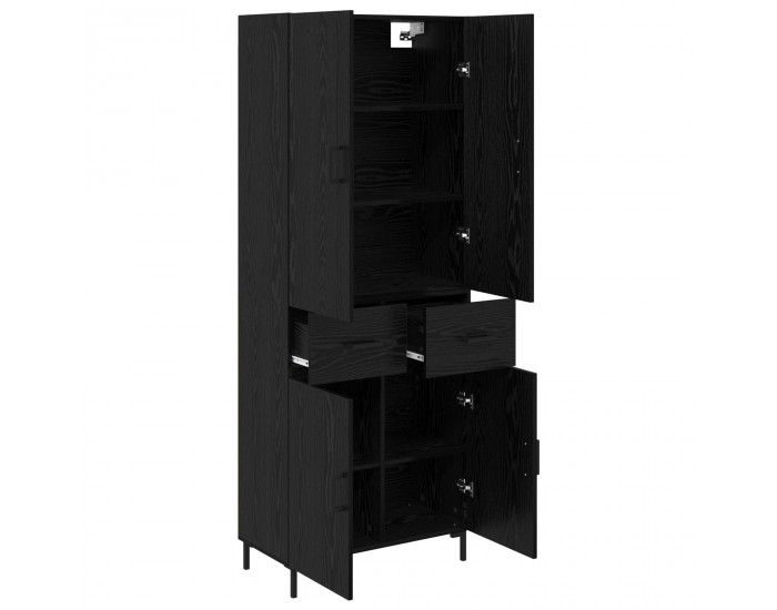 Sonata H Висок шкаф Черния дъб 69,5 x 34 x 180 см Инженерно дърво