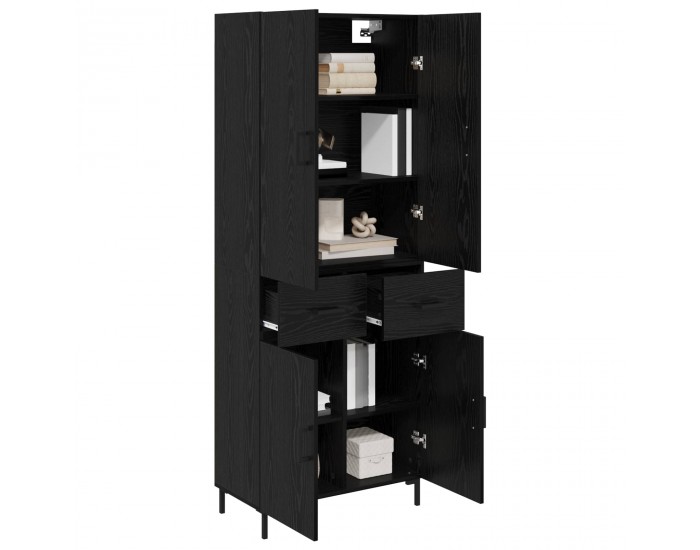 Sonata H Висок шкаф Черния дъб 69,5 x 34 x 180 см Инженерно дърво
