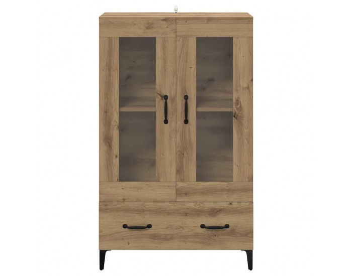 Sonata H Висок шкаф Дъб 70 x 31 x 115 см Инженерна дървесина и желязо