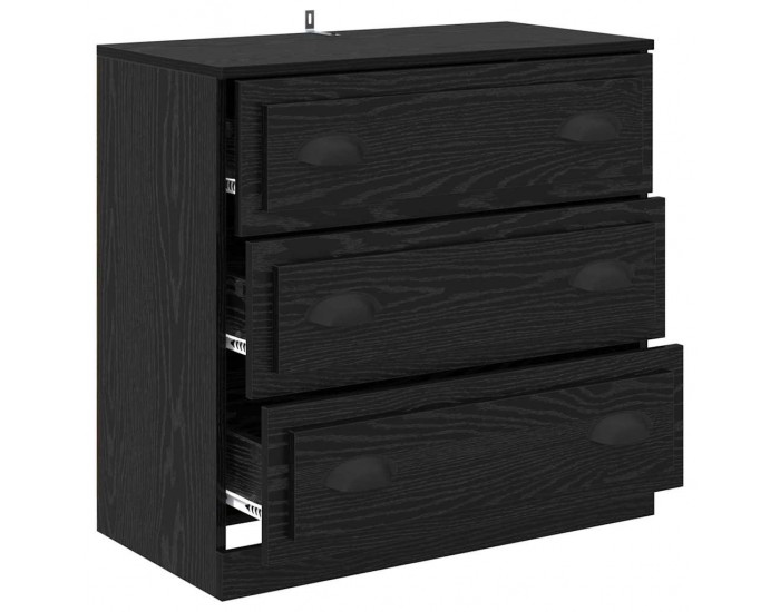 Sonata H Служебен шкаф Черния дъб 70 x 35,5 x 67,5 см Инженерно дърво