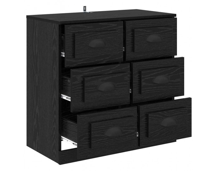 Sonata H Служебен шкаф Черния дъб 70 x 35,5 x 67,5 см Инженерно дърво