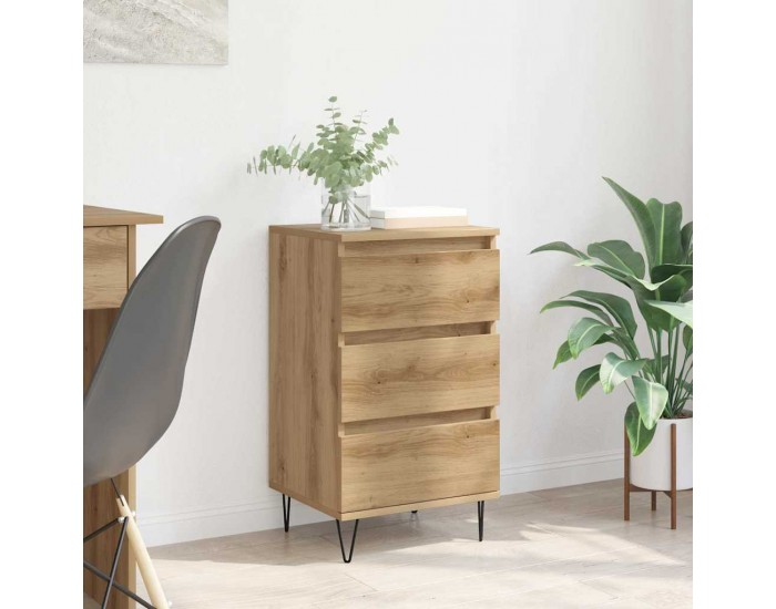 Sonata H Служебен шкаф Дъб 40 x 35 x 70 см Инженерна дървесина и желязо