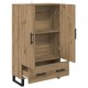 Sonata H Висок шкаф с чекмедже Дъб 69,5 x 30 x 115 см Инженерно дърво