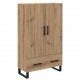 Sonata H Висок шкаф с чекмедже Дъб 69,5 x 30 x 115 см Инженерно дърво
