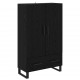 Sonata H Висок шкаф Черния дъб 69,5 x 30 x 115 см Инженерно дърво
