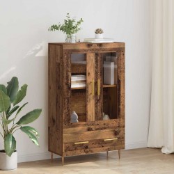 Sonata H Висок шкаф с чекмедже Старо дърво 69,5 x 31 x 115 см - Corpuri, vitrine, biblioteci modulare