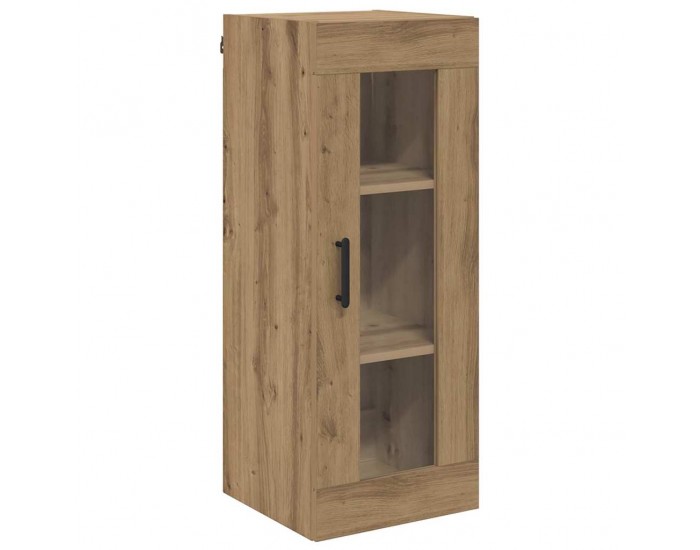 Sonata H Стенен шкаф Дъб 34,5 x 34 x 90 см Инженерна дървесина и стъкло