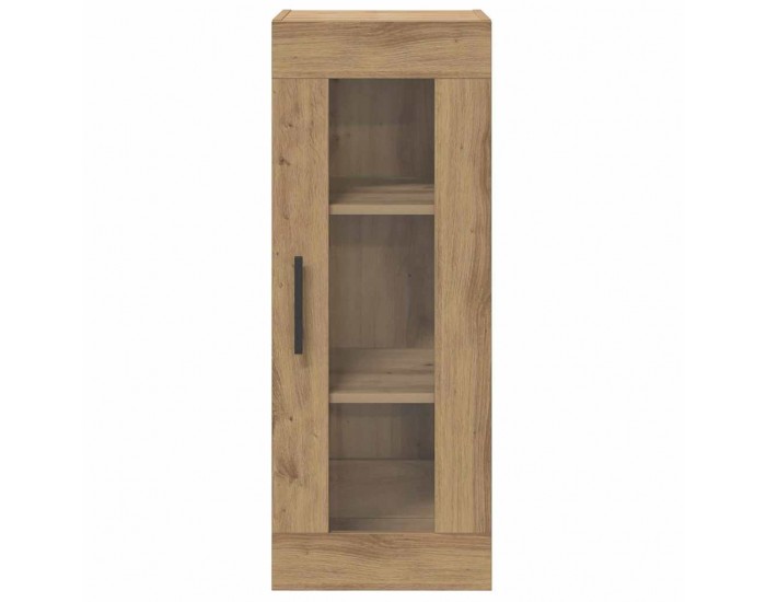 Sonata H Стенен шкаф Дъб 34,5 x 34 x 90 см Инженерна дървесина и стъкло
