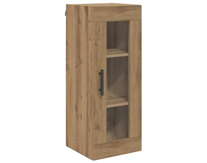 Sonata H Стенен шкаф Дъб 34,5 x 34 x 90 см Инженерна дървесина и стъкло