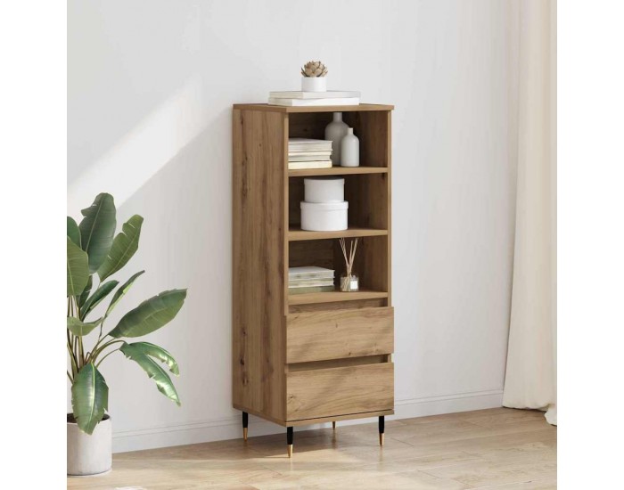Sonata H Висок шкаф с чекмедже Дъб 40 x 36 x 110 см Инженерно дърво