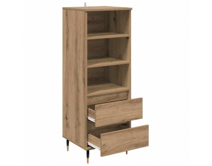 Sonata H Висок шкаф с чекмедже Дъб 40 x 36 x 110 см Инженерно дърво
