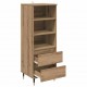 Sonata H Висок шкаф с чекмедже Дъб 40 x 36 x 110 см Инженерно дърво