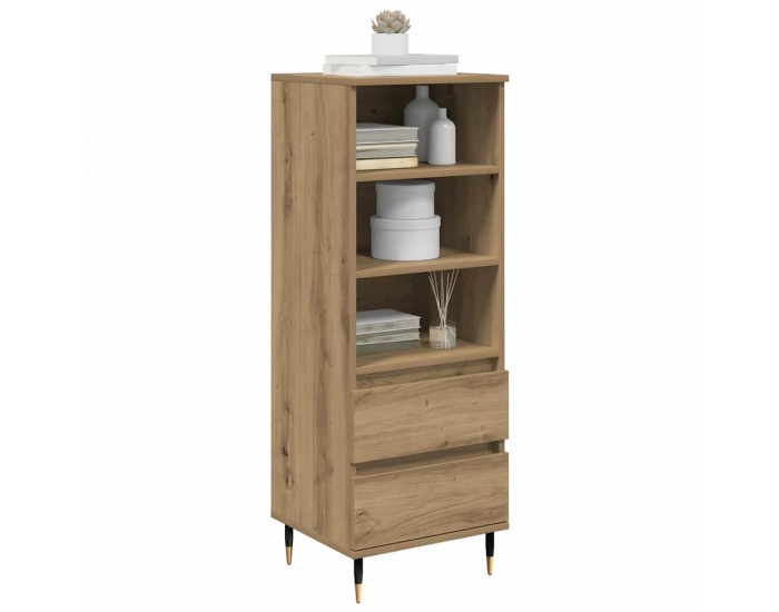 Sonata H Висок шкаф с чекмедже Дъб 40 x 36 x 110 см Инженерно дърво