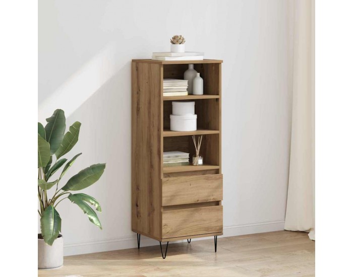 Sonata H Висок шкаф с чекмедже Дъб 40 x 36 x 110 см Инженерно дърво