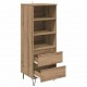 Sonata H Висок шкаф с чекмедже Дъб 40 x 36 x 110 см Инженерно дърво