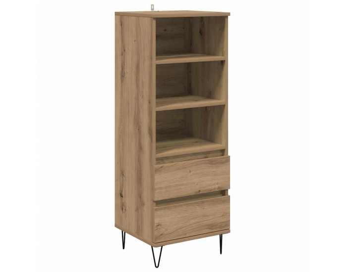 Sonata H Висок шкаф с чекмедже Дъб 40 x 36 x 110 см Инженерно дърво