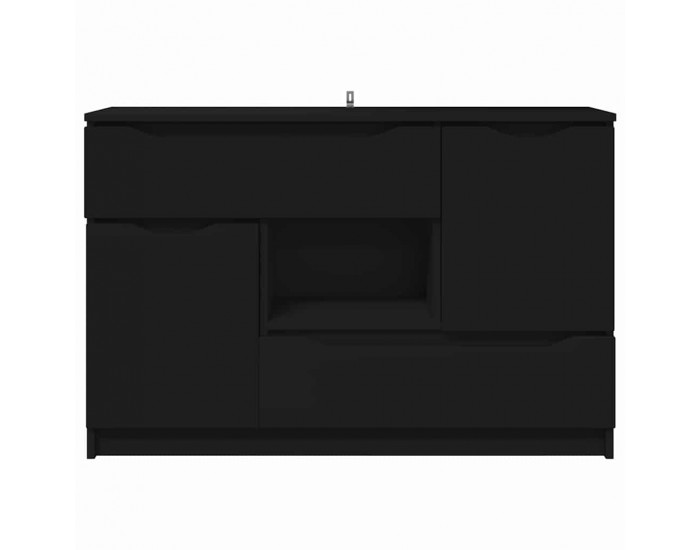 Sonata H Служебен шкаф с чекмедже Черно 100 x 30 x 65,6 Инженерно дърво